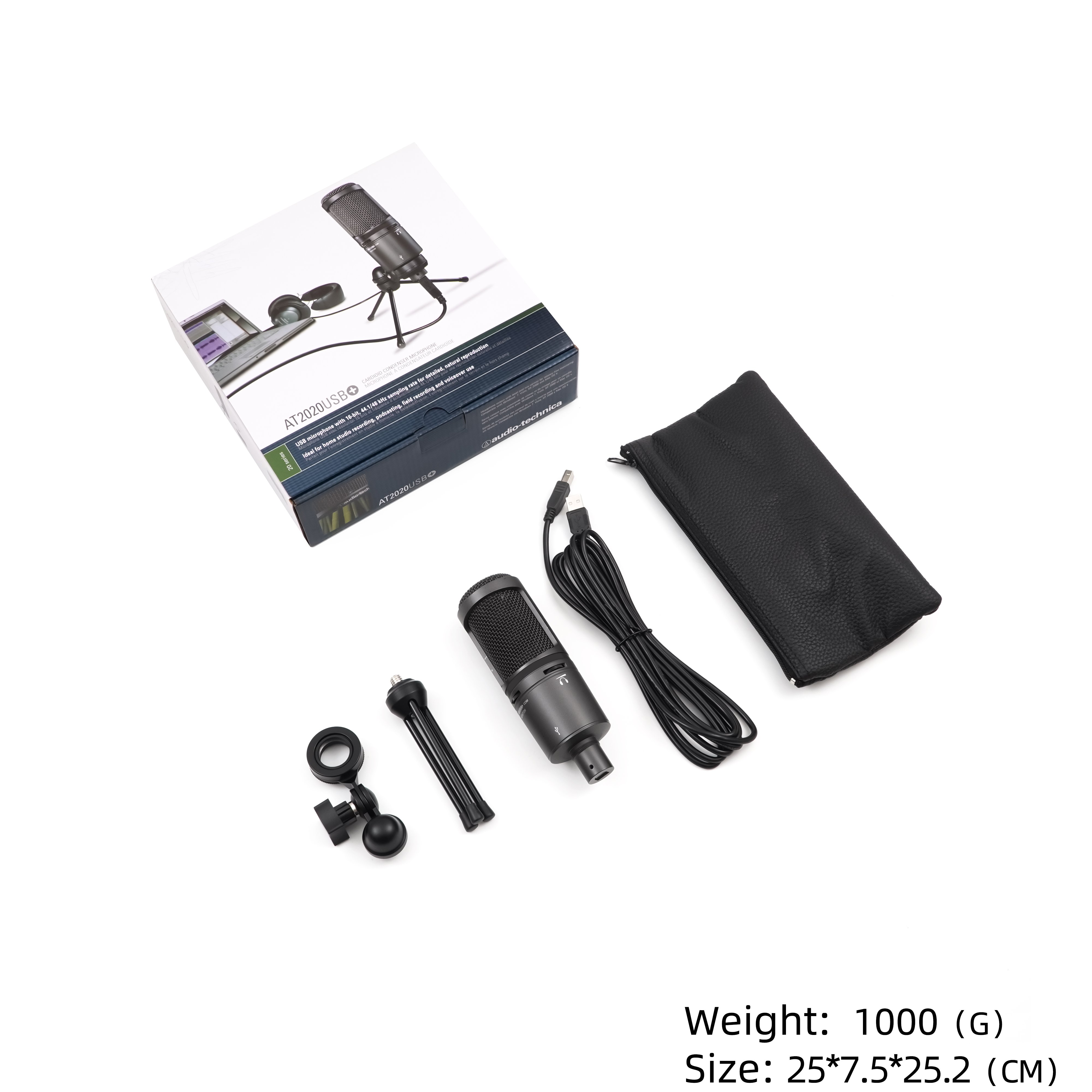 AT2020USB Cardioid Condenser Studio XLR wired Microphone With Live Performance Recording mic
