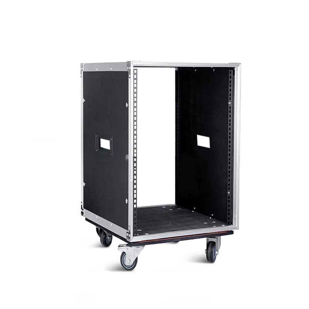 Professional Audio System Rack Case 16U Installation Rackmount with Casters for Audio Sound Equipment