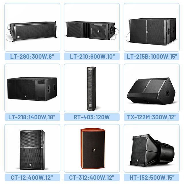 500/700W Active Outdoor Audio Dual 8 15 Inch DJ Power Speaker BoxMini Column Line Array Speakers System