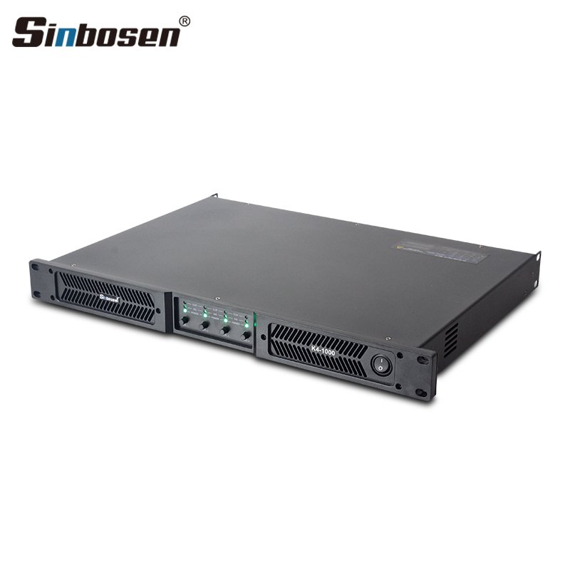 4 Channel K4-1000 Amplifier Audio Power Multichannel Professional Sound Audio 4Ch 1000W Slim Digital Class Damplifier