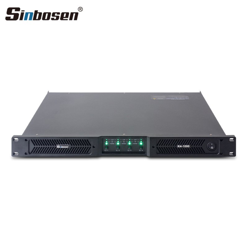 4 Channel K4-1000 Amplifier Audio Power Multichannel Professional Sound Audio 4Ch 1000W Slim Digital Class Damplifier