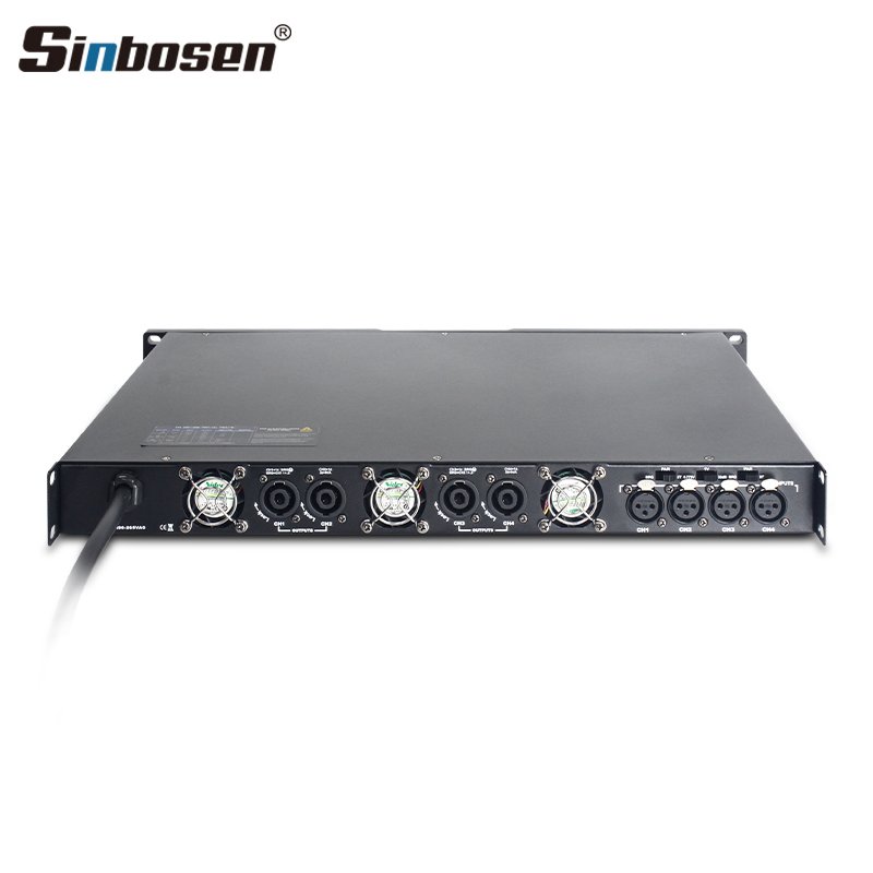 4 Channel K4-1000 Amplifier Audio Power Multichannel Professional Sound Audio 4Ch 1000W Slim Digital Class Damplifier