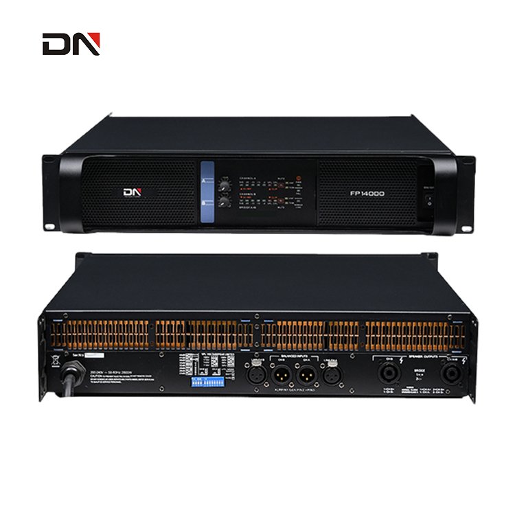 2x2400W high power 4-channel stereo power amplifier professional stage sound power amplifier equipment