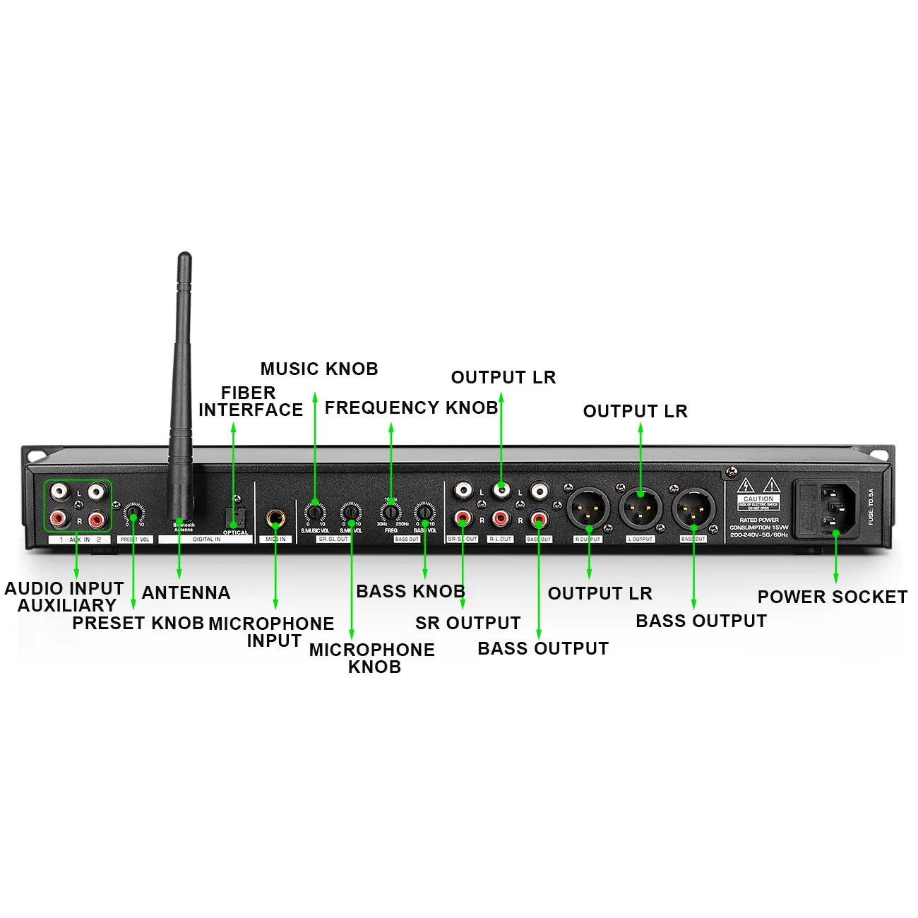 FBX-4 Stage Performance dj Equipment Effect Sound Professional Digital Speaker Audio DSP Processor