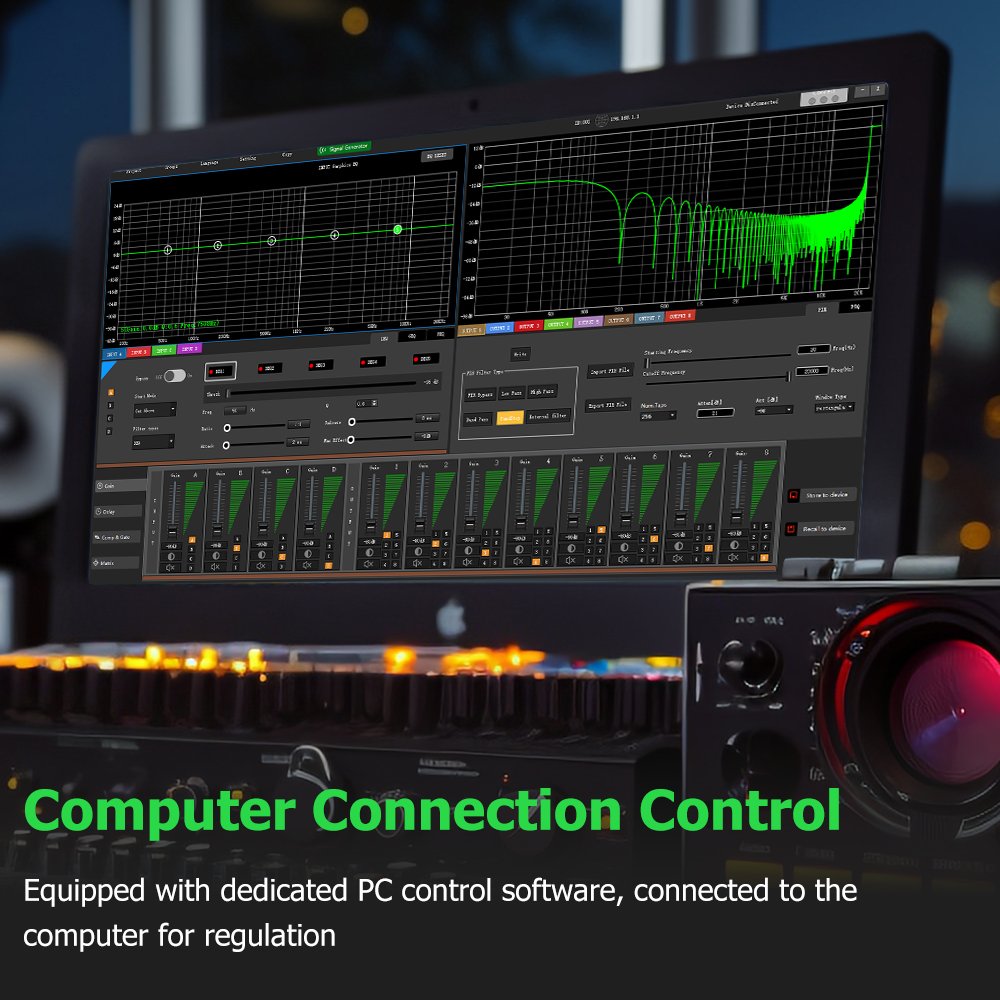 EIF LD448 Audio Sound 4 In 8 Out Audio Dsp FIR Audio Equipment Effects Professional Digital Audio Processor
