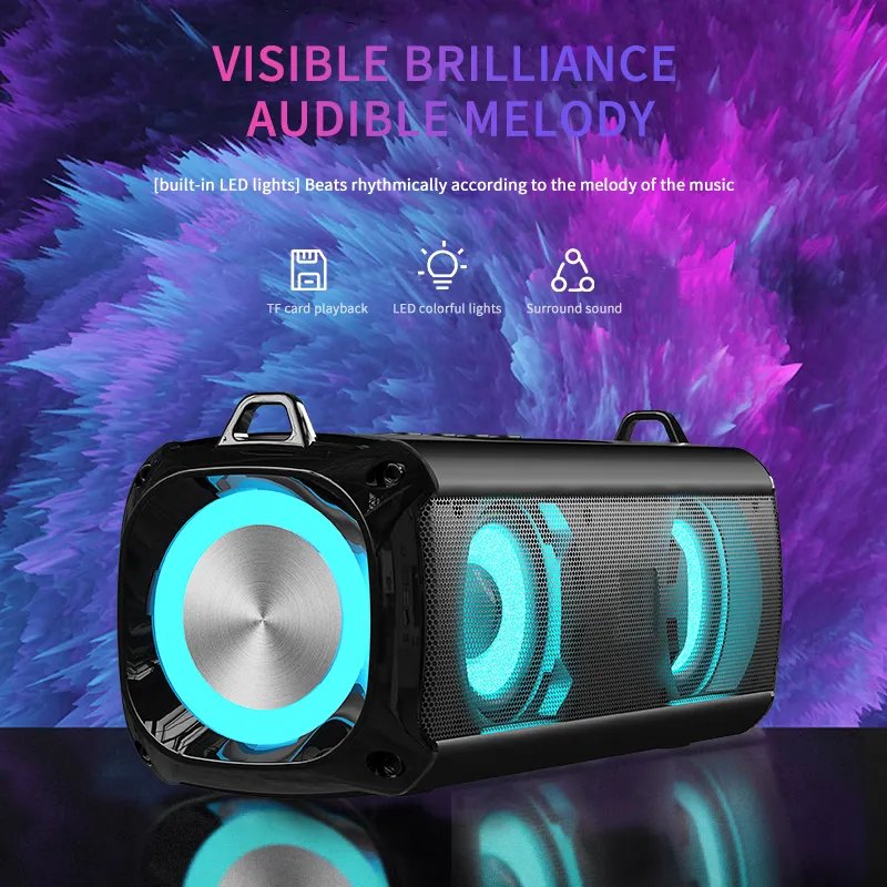 Portable Wireless Light Smart Stereo Bluetooth Speaker for Games Audio System Sound Professional Music