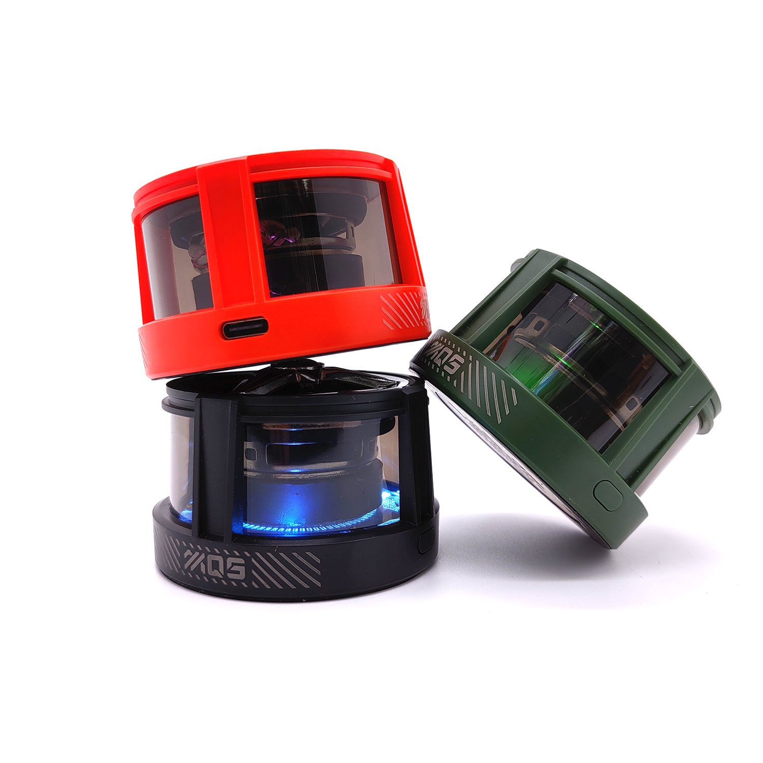 M-Q5 RGB LED light metal BT wireless mini portable speakers with stereo woofer high quality sound music system home speakers