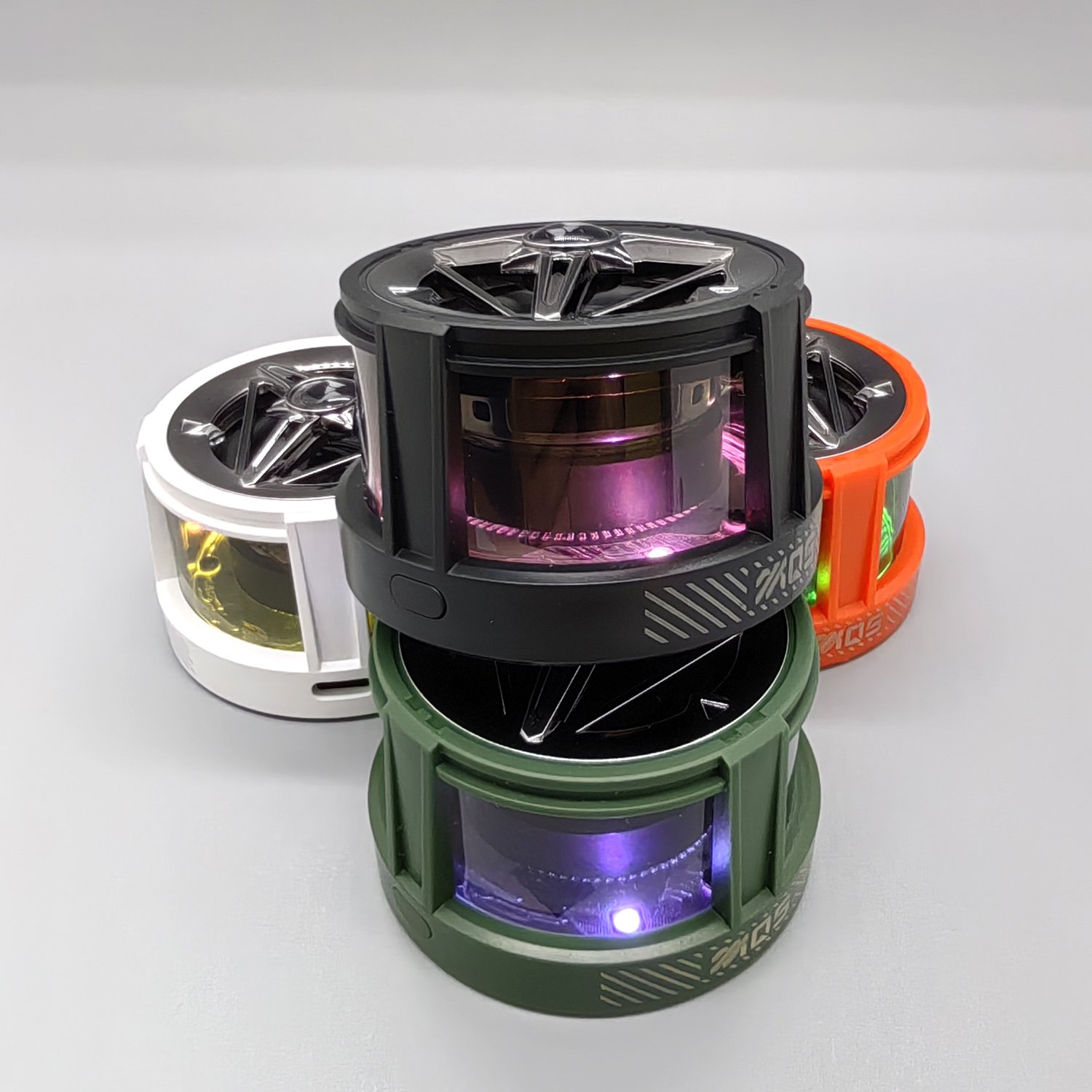 M-Q5 RGB LED light metal BT wireless mini portable speakers with stereo woofer high quality sound music system home speakers