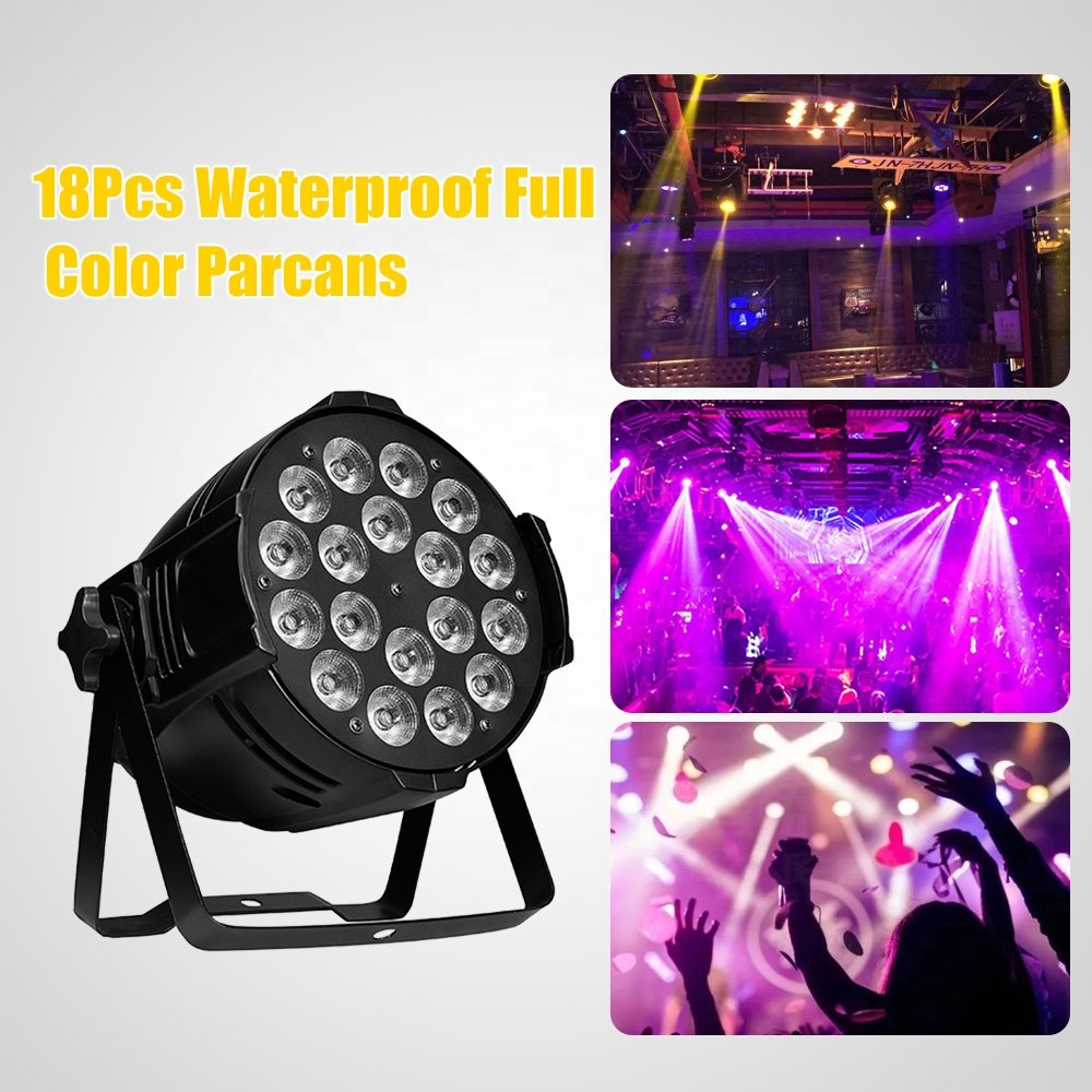 8Pcs In 1 Flycase Package 18X10W RGBW Full Color Led Par Light Hand In Hand Connect DJ Disco Stage Lighting DMX 512 Lamp