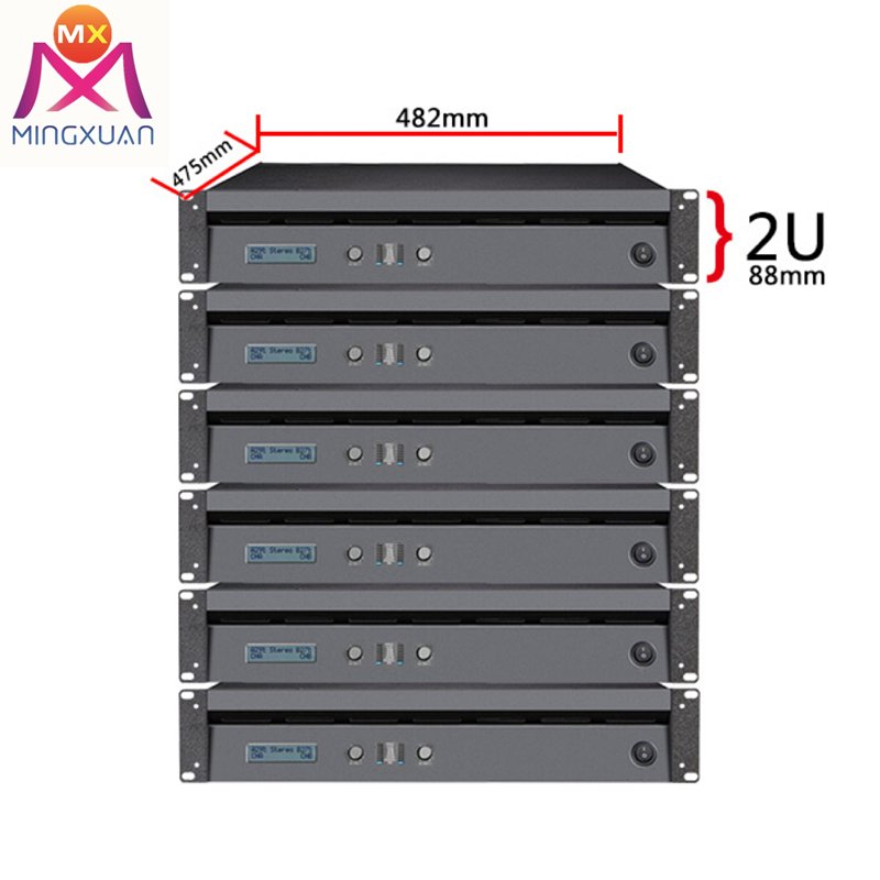2U input output online modular 2-channel Power Amplifier Ups professional audio stereo