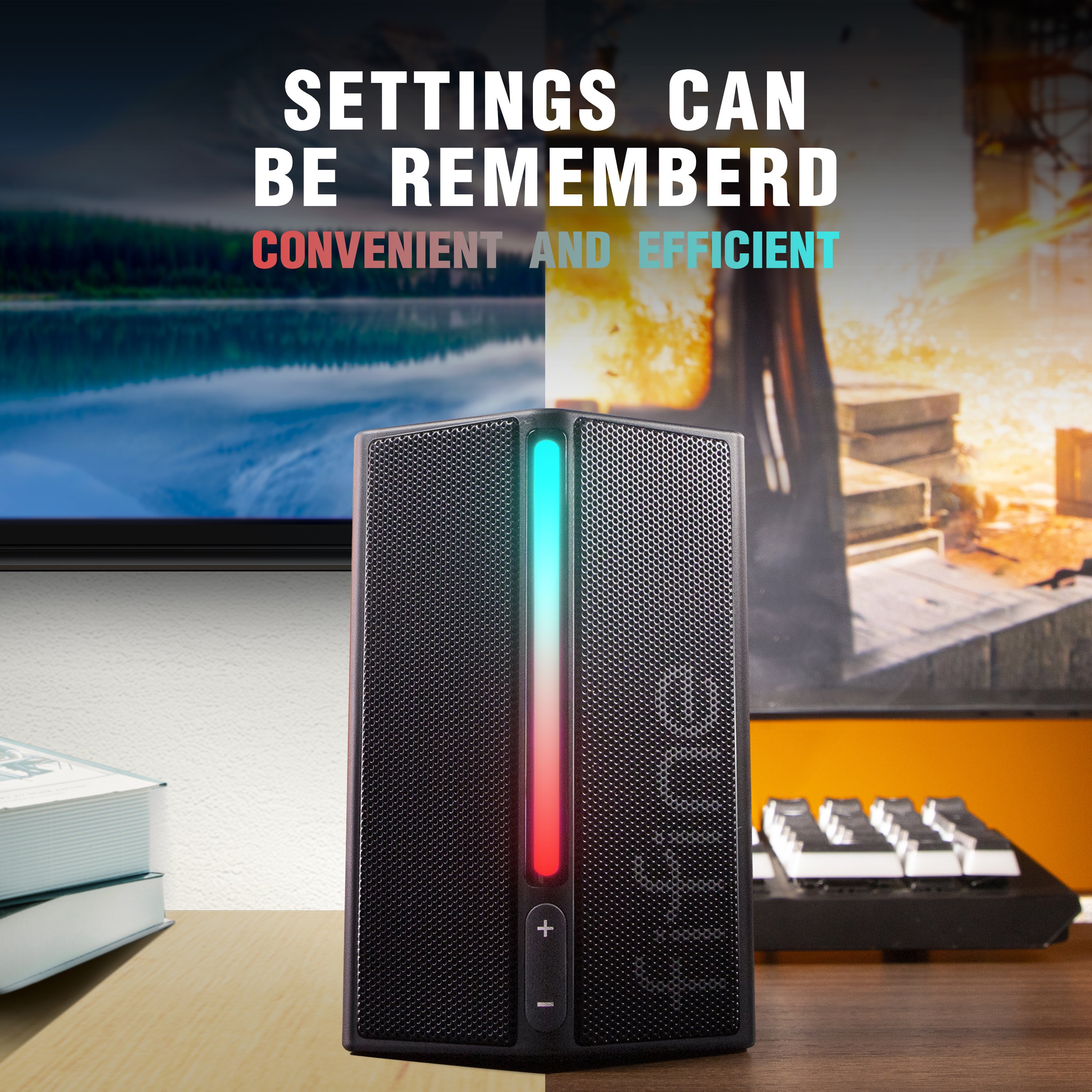 Fifine A20 RGB Light Professional Computer Speaker With Surround Sound Monitor Speaker Sound Equipment Laptop Speakers