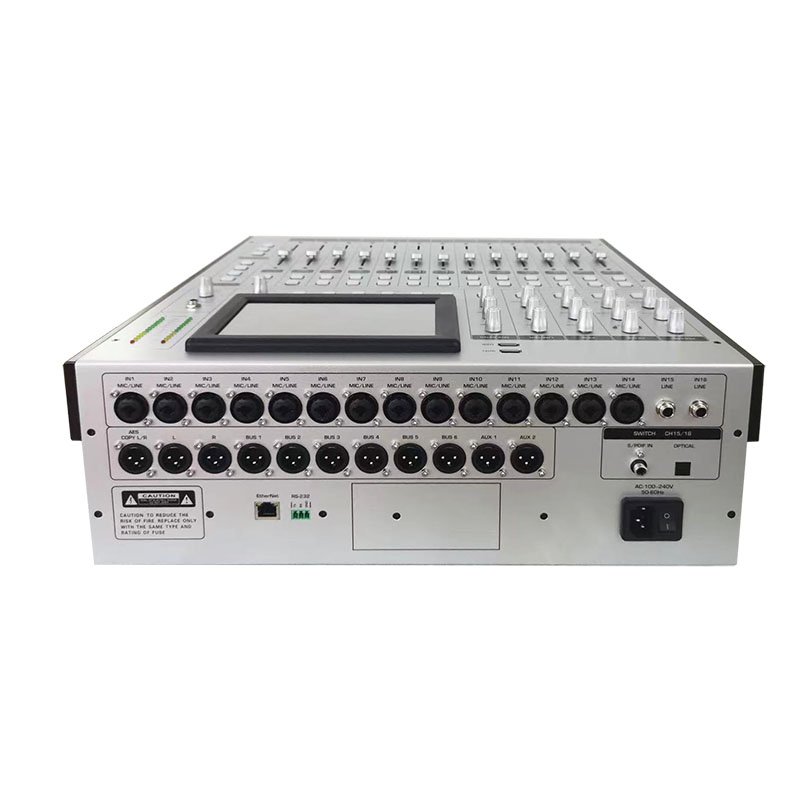 18 channel 7" Capacitive Touch Screen Sound Console Equipment Digital Audio Mixer for Stage Live Karaoke Conference
