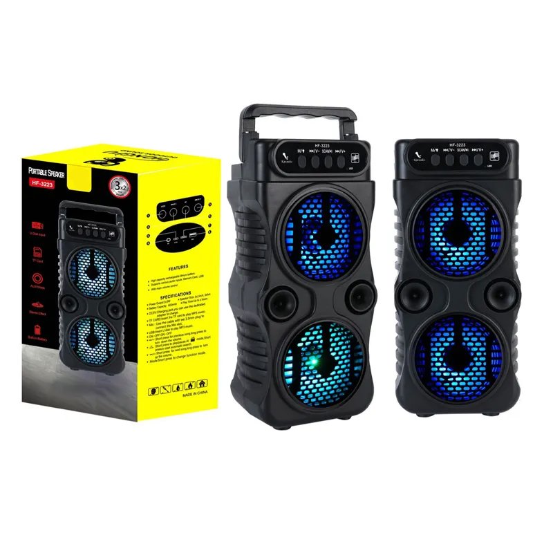 Factory Directly Sell Bluetooth Speaker Lighting Effect Large Volume Queuing Audio Portable Small Mini Portable Outdoor Speaker