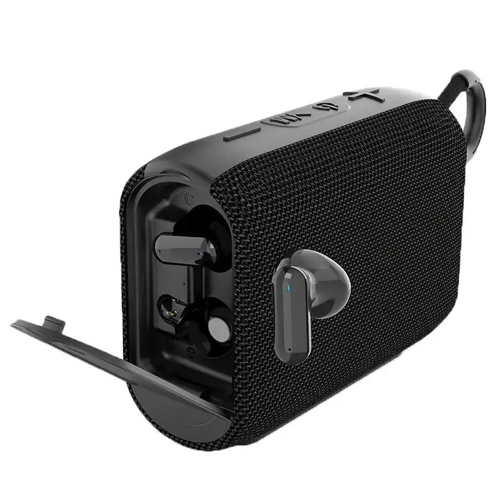 Small Size Portable Outdoor Bluetooth Speaker with High Quality Surround Sound Gaming Speaker with Bluetooth Earbuds