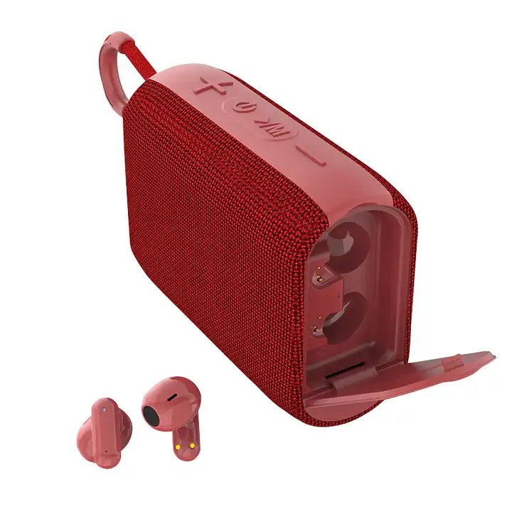 Small Size Portable Outdoor Bluetooth Speaker with High Quality Surround Sound Gaming Speaker with Bluetooth Earbuds