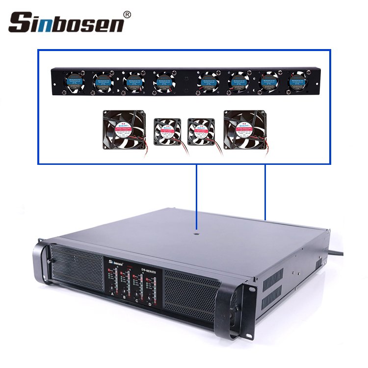 High Efficient Cooling System DS-10Q 8 Rear Fans Sinbosen Class TD Touring Audio Professional Power Amplifier outdoor events