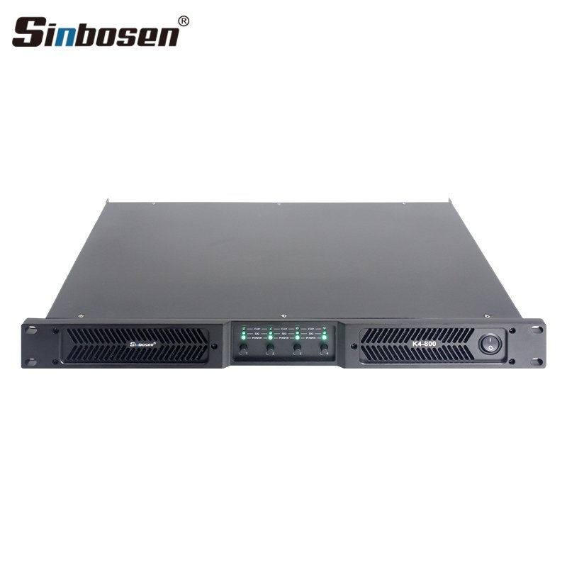 K4-800 4 channel 1u power amplifier professional class d 800 watts audio