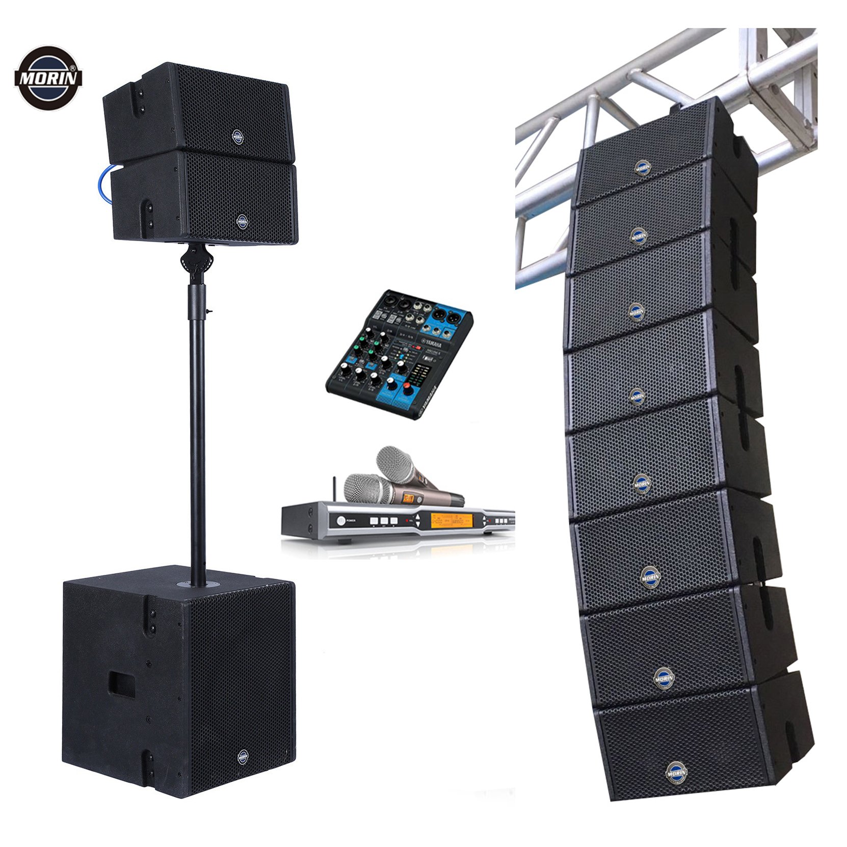 Mini Dual 5inch Passive Line Array meeting room Speakers with 12inch subwoofer COX-5.4