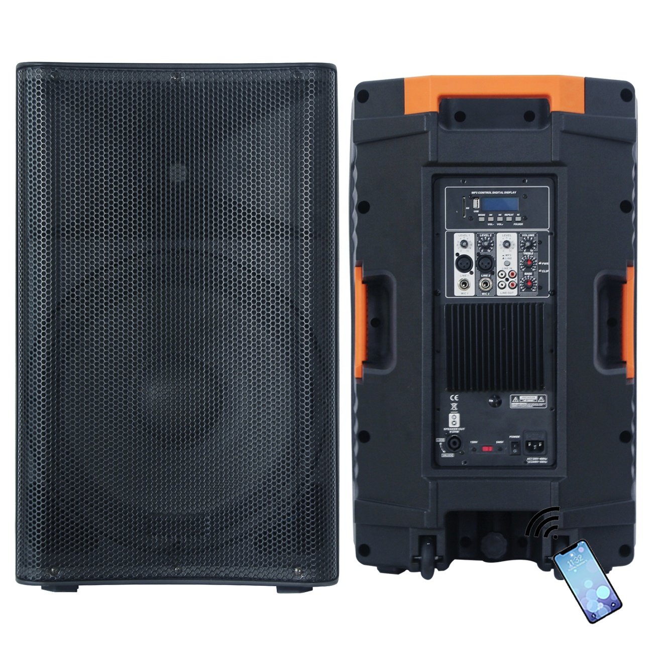 Woofer Professional audio 1800W 15inch powered PA speaker system sound box DJ equipment outdoor party speakers Bocina Parlante