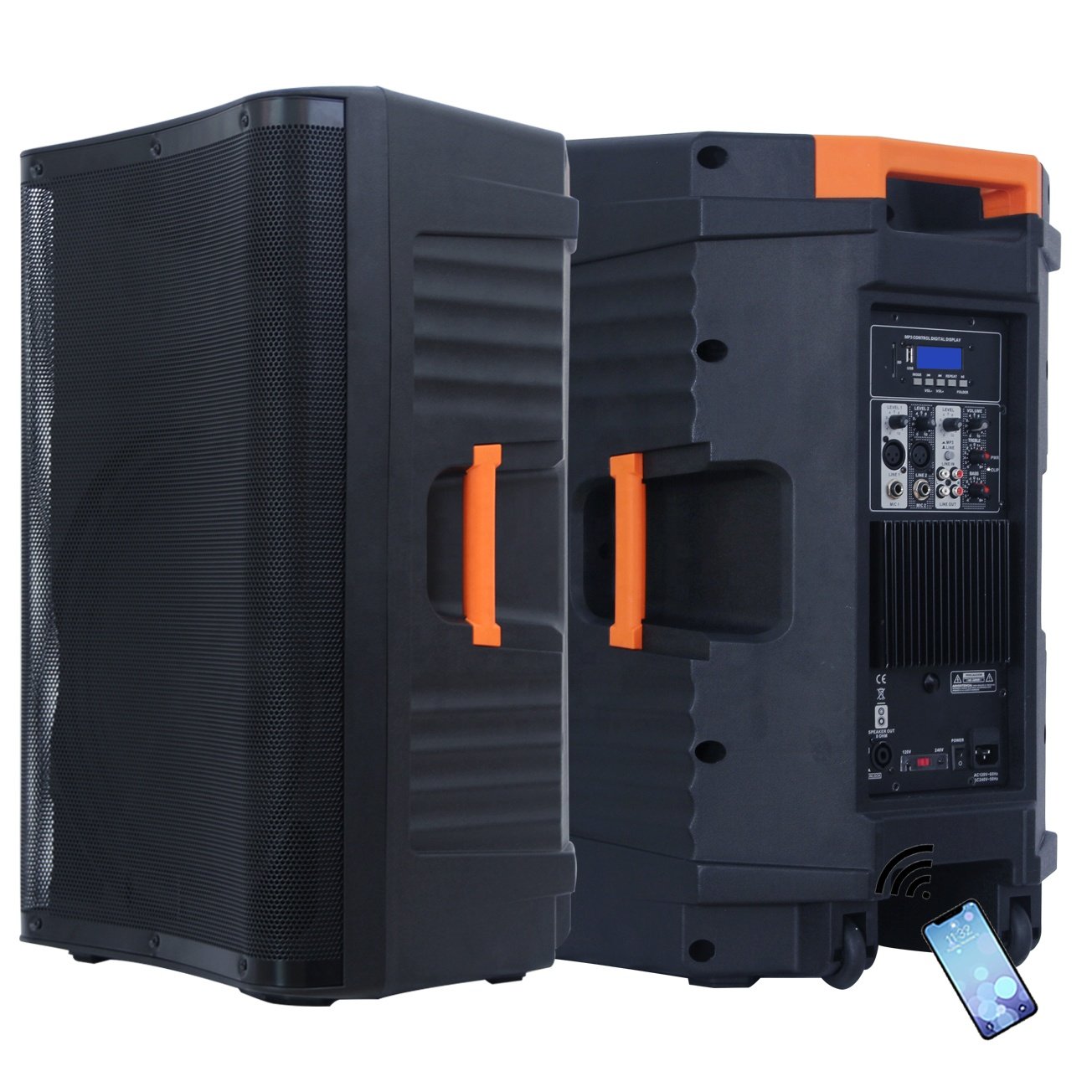 Woofer Professional audio 1800W 15inch powered PA speaker system sound box DJ equipment outdoor party speakers Bocina Parlante