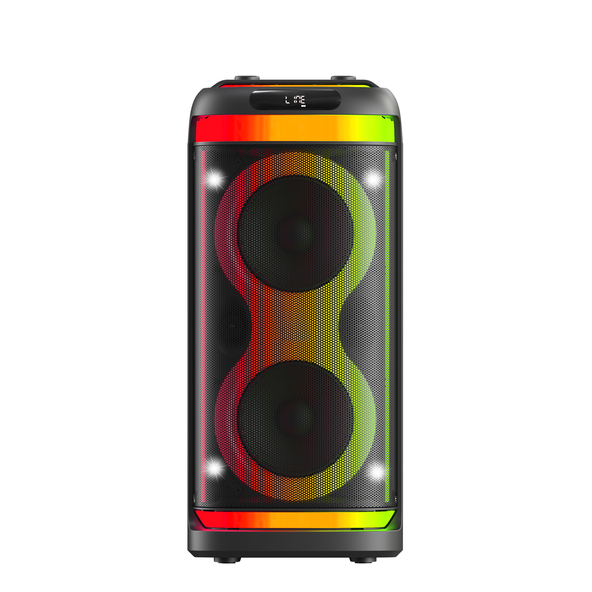 Temeisheng New LED light wireless Bluetooth Speakers portable Sound Box system party speaker with Microphone