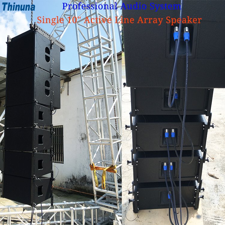 Thinuna L-110-DPA Single 10 Inch Full Range Line Array Active Outdoor Waterproof Show Pro Audio Sound System Speaker For Wedding