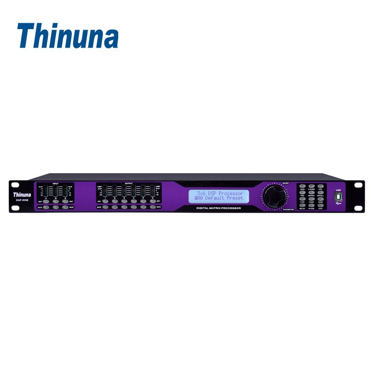 Thinuna DAP-0306 DSP 3 input 6 output Sound Microphone Karaoke Professional Digital Effect Audio Processor