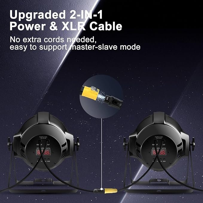 DJ Lights DMX Sound Activated 54 x 3W LED Par Lights RGB Stage DMX Par Lights For Church Concert Wedding Party Bar Stage
