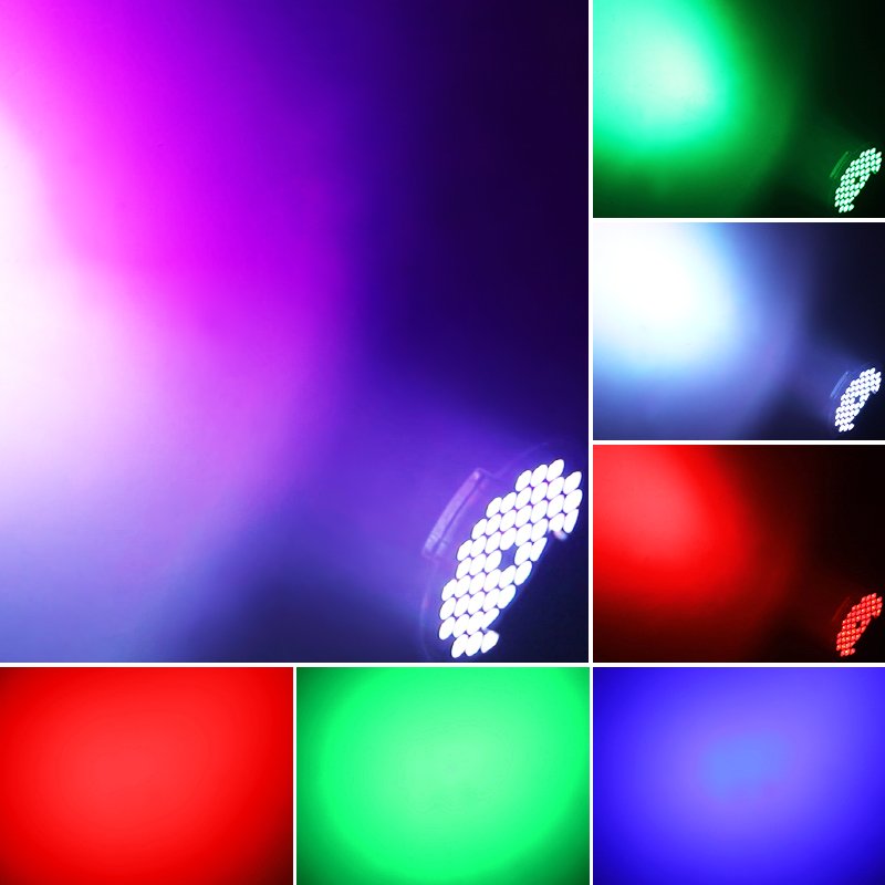 DJ Lights DMX Sound Activated 54 x 3W LED Par Lights RGB Stage DMX Par Lights For Church Concert Wedding Party Bar Stage