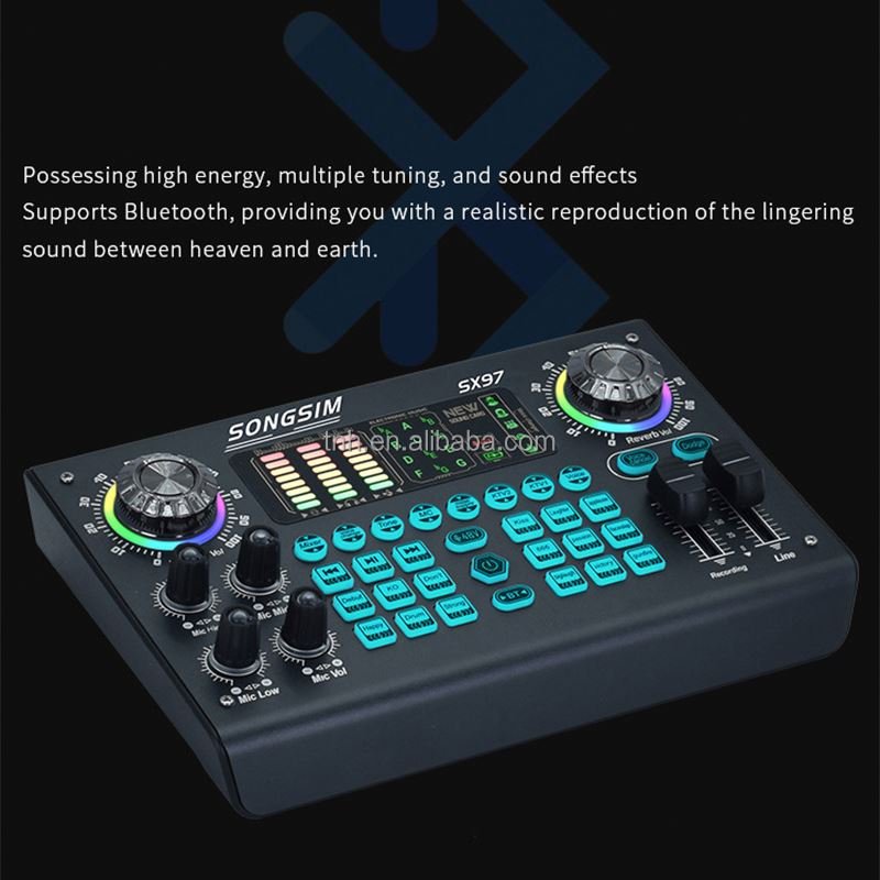 SC-SX97 Professional Studio Audio Interface Studio Sound Card Recording Soundcard PC Mobile Phone Live Broadcast Sound Cards
