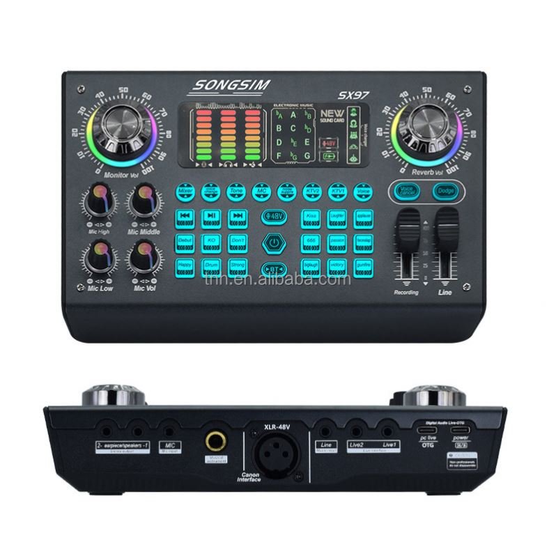 SC-SX97 Professional Studio Audio Interface Studio Sound Card Recording Soundcard PC Mobile Phone Live Broadcast Sound Cards