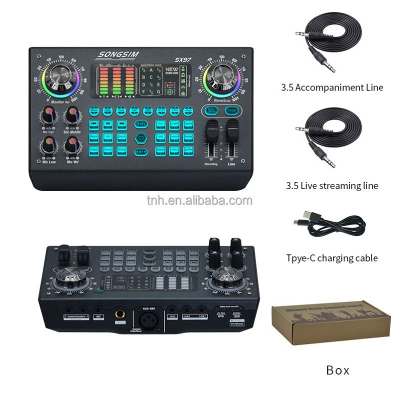 SC-SX97 Professional Studio Audio Interface Studio Sound Card Recording Soundcard PC Mobile Phone Live Broadcast Sound Cards