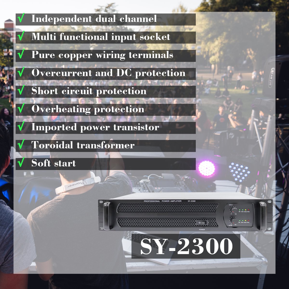 Wholesale Price Low Noise Audio Sound Equipment Power Amplifier For Karaoke