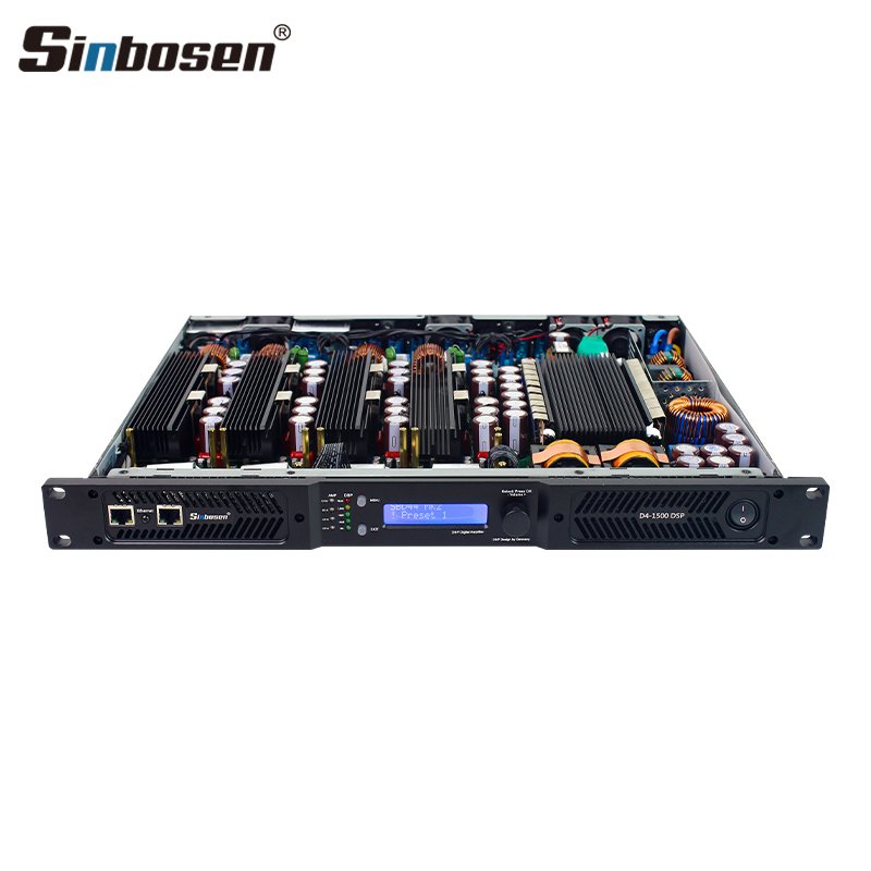 D4-1500 fir dsp live sound power amplifier 4 channel class d with dsp audio processor