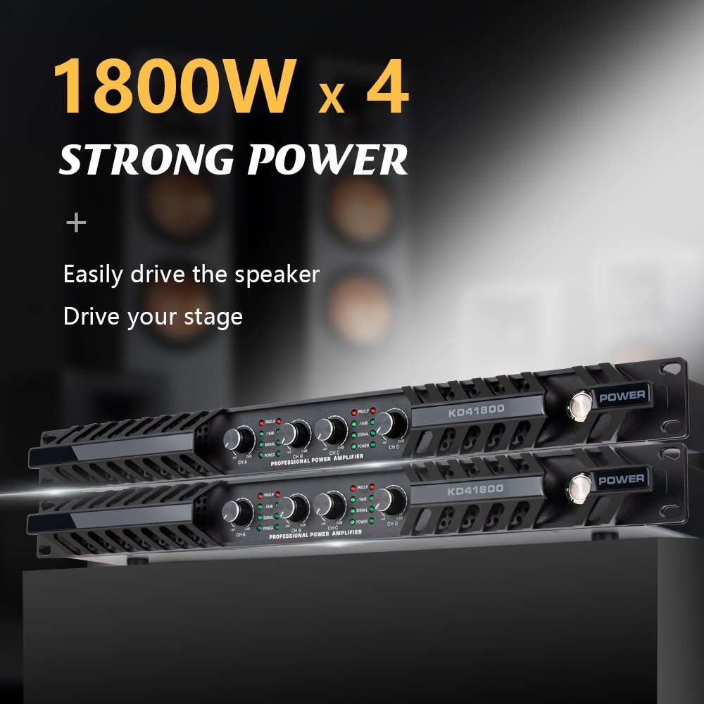 DP Series Stage Professional Audio Sound Equipment Amplifiers 2000 Watts 2/4 Channels High Power Digital Power Amplifier