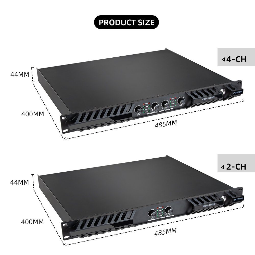 DP Series Stage Professional Audio Sound Equipment Amplifiers 2000 Watts 2/4 Channels High Power Digital Power Amplifier