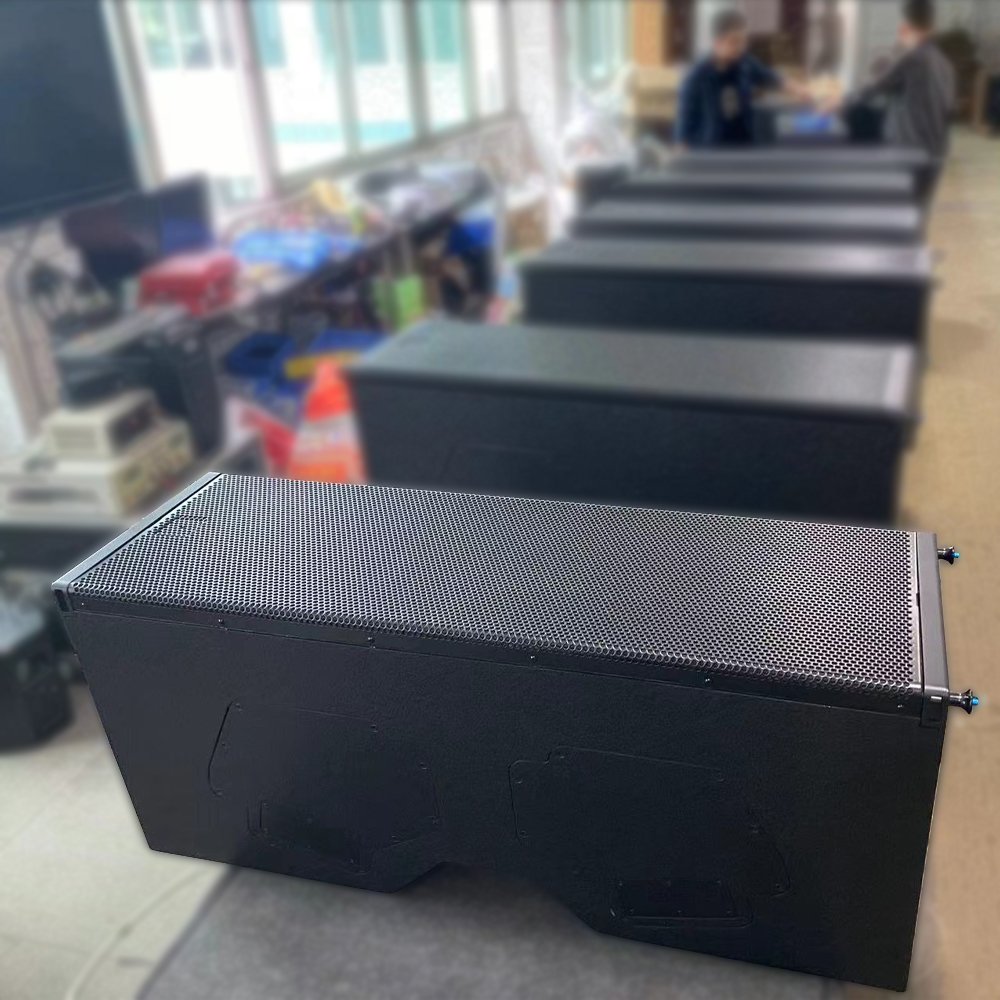 WL12 professional sound bi-amp 3 way double 12" line array neodymium speakers