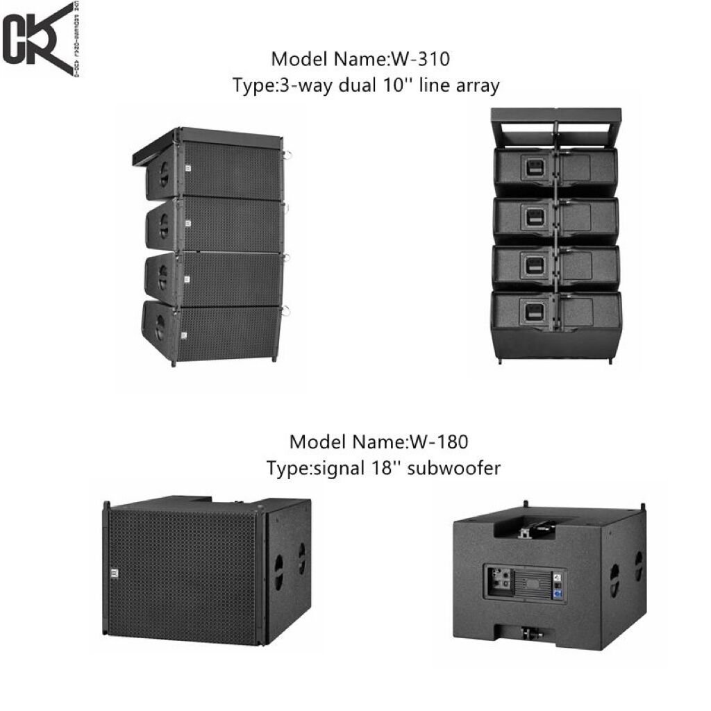 Cvr professional dual 10" powered line array sound equipment/big events