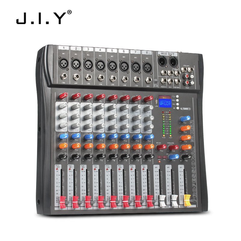 8-way Dj Controller Mixer Stage Band Performance USB with Blueteeth DJ Console Mixers Audio Sound Equipment/Amplifiers/Speakers