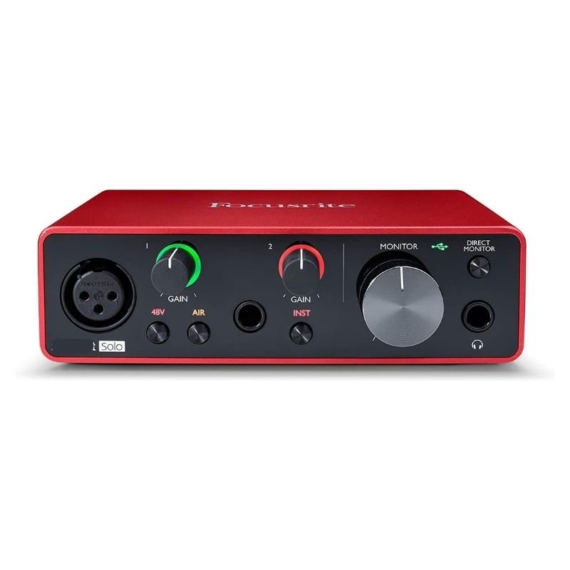 Audio-Technica AT2035 Active USB Audio Interface 2x2 with Creative Software Includes Microphone Adjustable Boom Arm Solo Pack