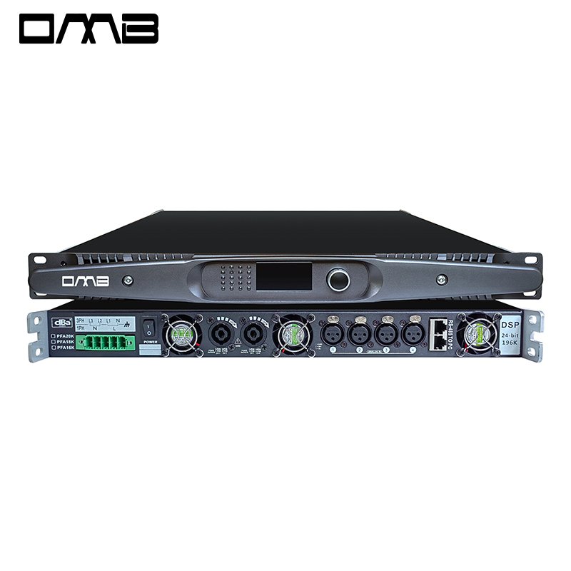 Premium 18000W 4-Channel Class D Amplifier with DSP (96K Sampling), Variable Power Supply, PFC, SRM PFA16K