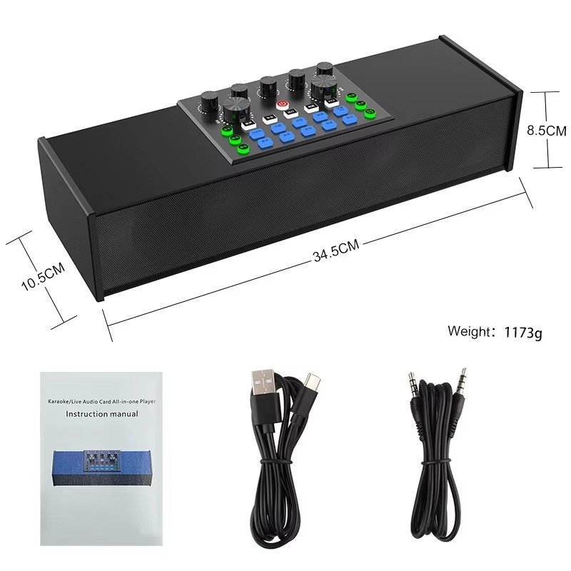 SY168 Sound Equipment Dual Mixer Professional Sound Card Microphone Machine For Family Ktv