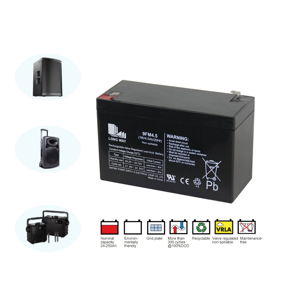 AGM Battery 18V 4.5Ah 20Hr sound and speaker system battery VRLA large instant current deep discharge battery for OEM