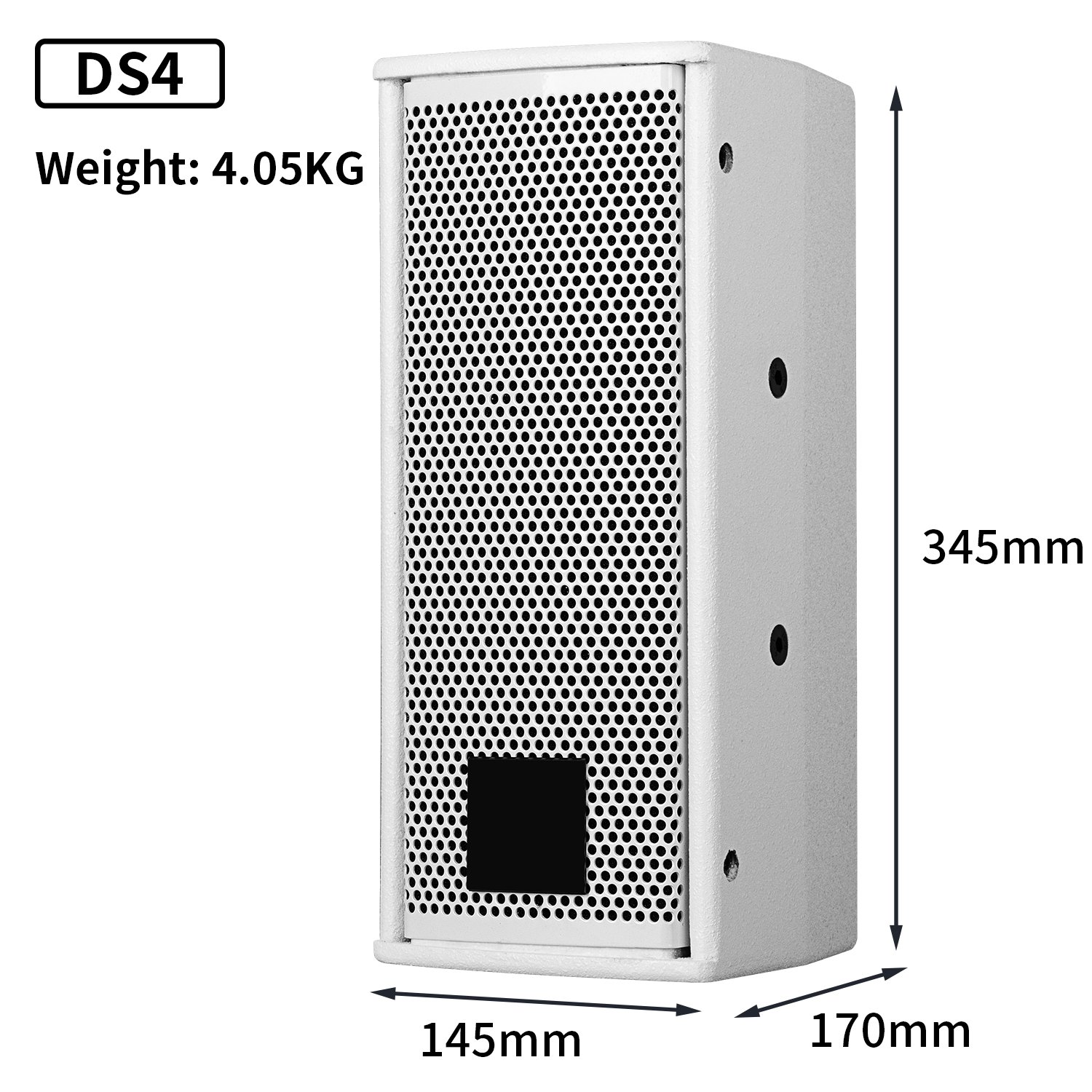 Biner DS4 4Inch 2 Unit Professional 90W White Column Sounds System Equipment for Conference