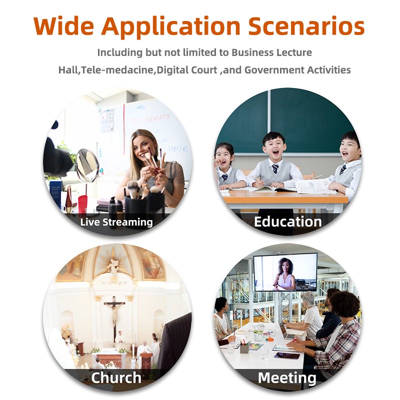 2024 hot sale NDI 4K30fps High-definition ptz camera 20x zoom ndi video conference camera for church sound system