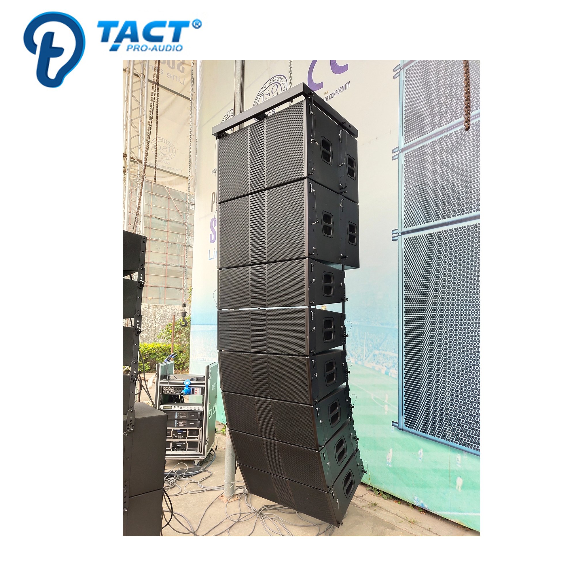 Hot sale professional dual 10 inch line array speaker system outdoor stage sound system