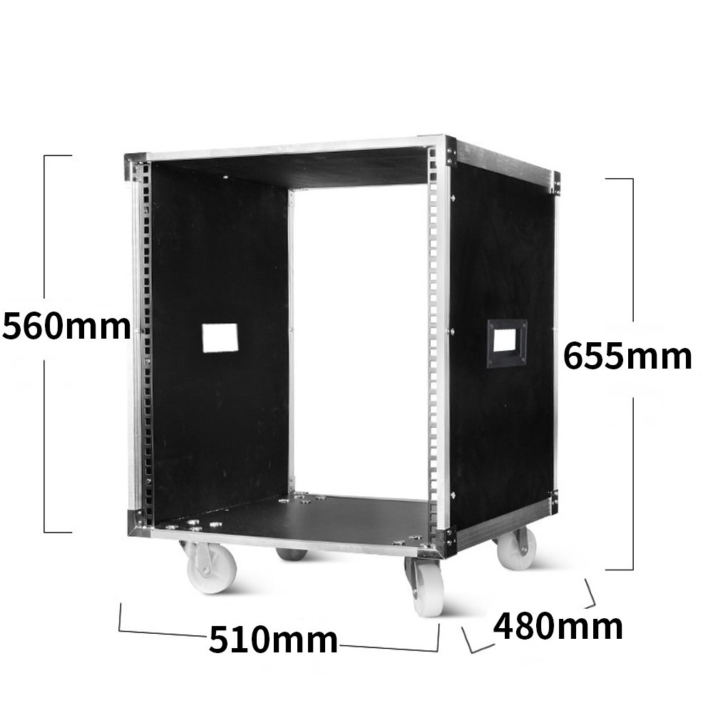 Depusheng 12U Professional Audio system rack case installation rackmount cases with caster