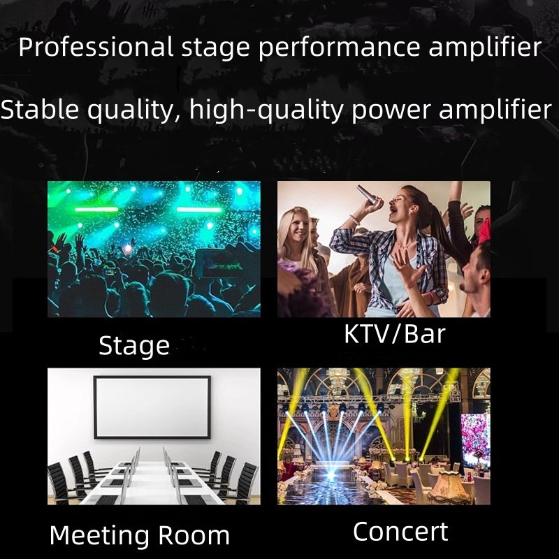 Factory Stage Bar Party Four Channel Professional Sound 4*1800W Peak Sound Mixer Amplifiers Power Amplifiers Audio Amplifier