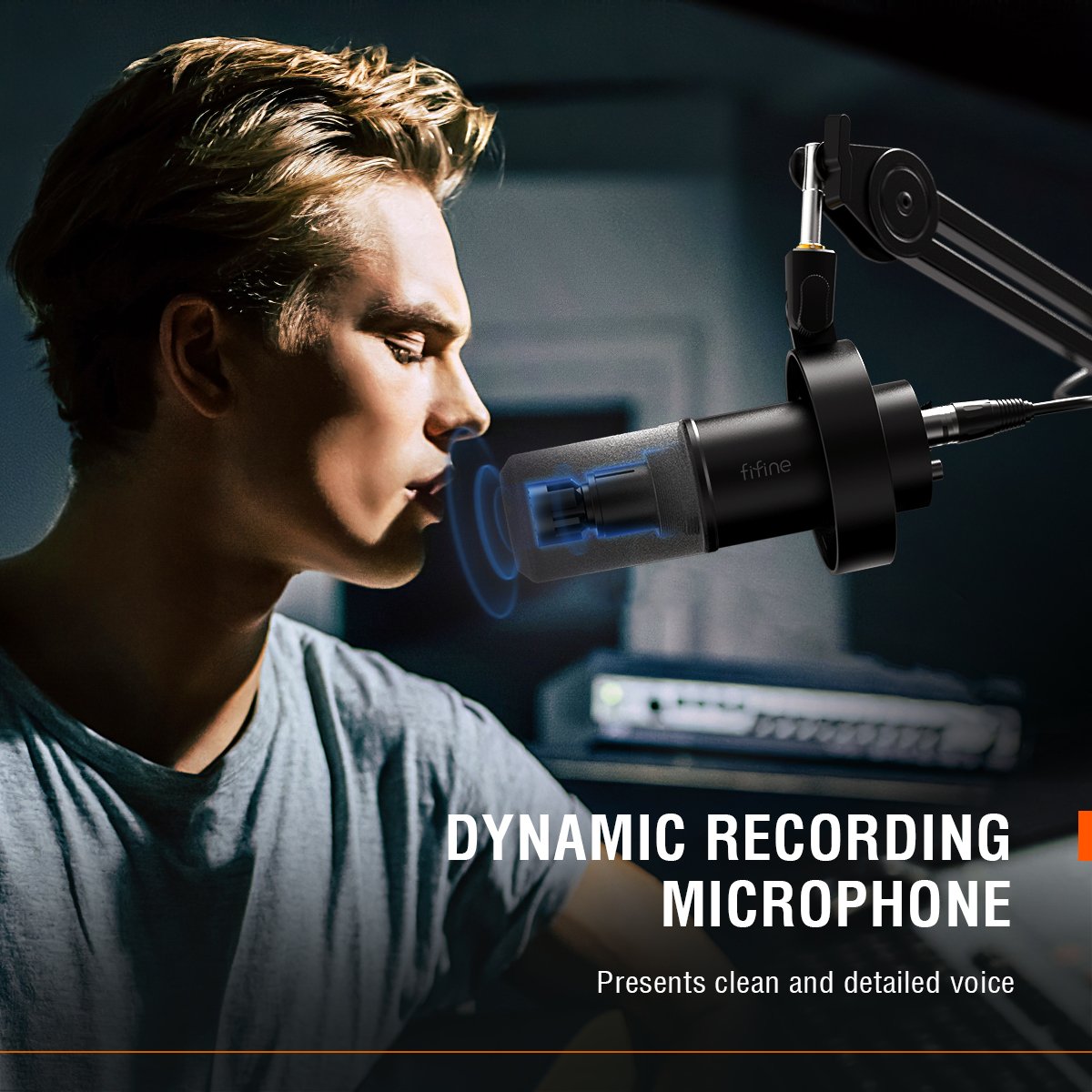 Fifine Podcast Equipment Bundle Podcast Mixer Condenser Microphone Monitor Headphone Soundcard Recording Sound Cards Audio Mixer