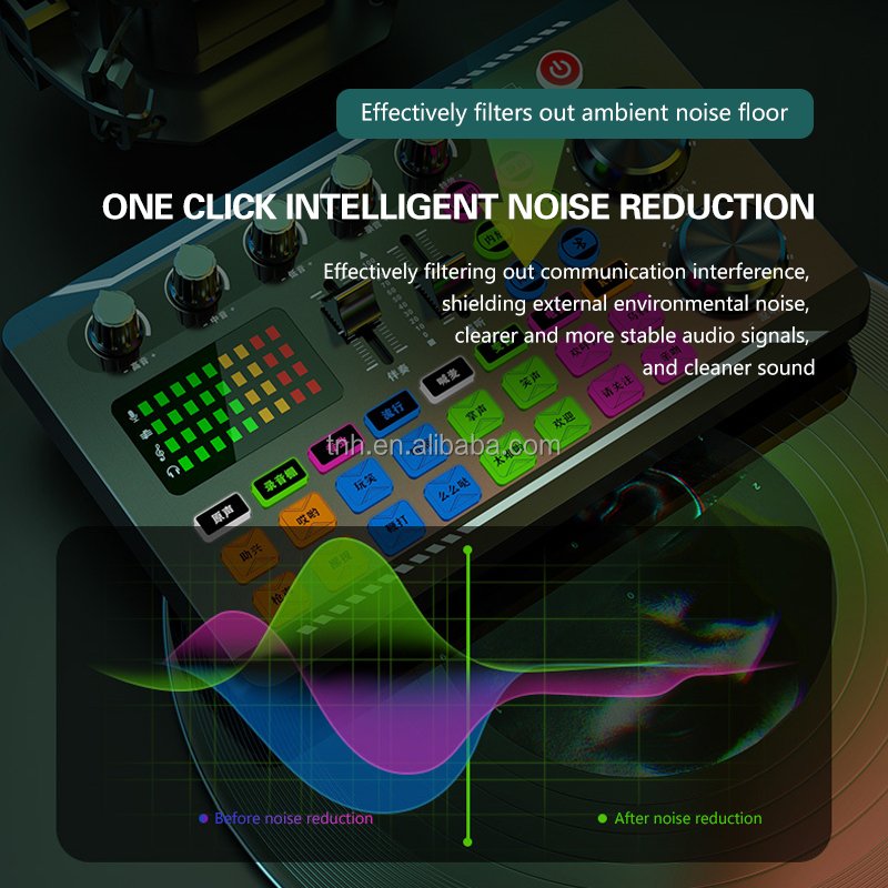 SC-F998 Audio Mixer Bluetooth Sound Card Equipment Wireless live sound card Set For Tiktok Mobile Phone Computer